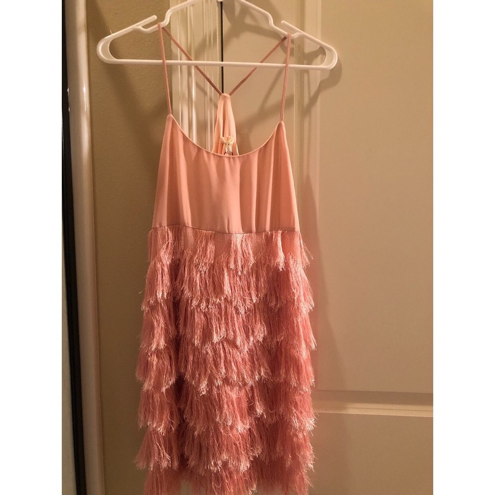 Pink Fringe Dress